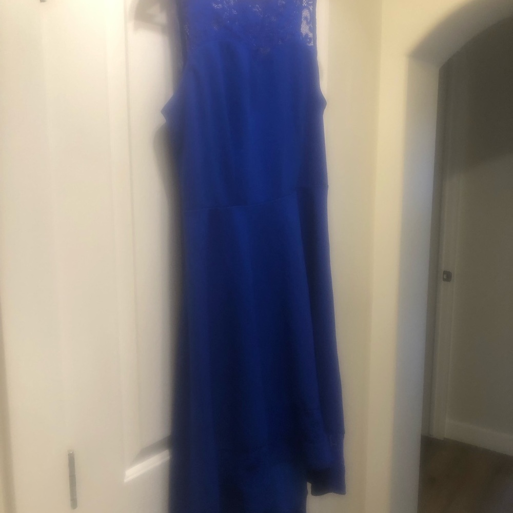 Blue High Low Sundress for Wedding Guests
